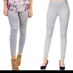 Soft & Stretchy Moto Jegging by New Mix Gray